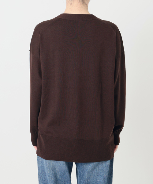 Spick & Span(スピックアンドスパン)の「《新色有り / 追加》18G カーディガン(カーディガン/ボレロ・レディース・ネイビー/ブラウン系その他/レッド・FREE)」の5枚目の写真
