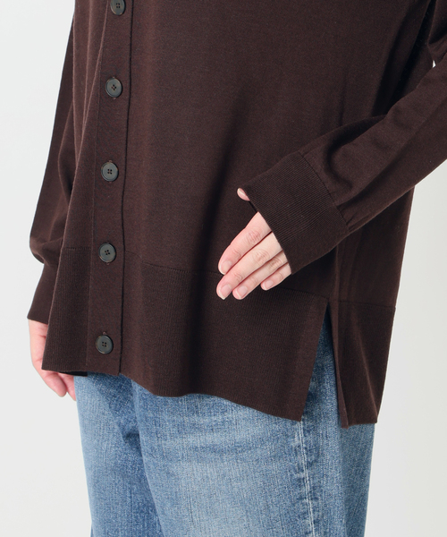 Spick & Span(スピックアンドスパン)の「《新色有り / 追加》18G カーディガン(カーディガン/ボレロ・レディース・ネイビー/ブラウン系その他/レッド・FREE)」の8枚目の写真