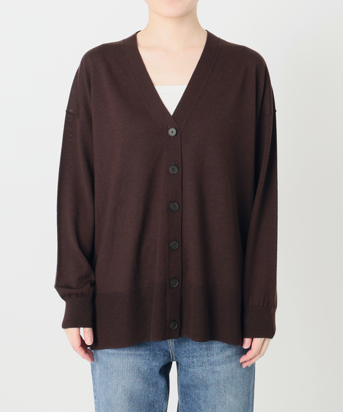Spick & Span(スピックアンドスパン)の「《新色有り / 追加》18G カーディガン(カーディガン/ボレロ・レディース・ネイビー/ブラウン系その他/レッド・FREE)」の9枚目の写真