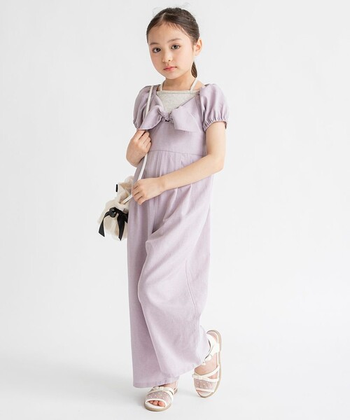BRANSHES(ブランシェス)の「【プチレディ】シャンブレーサロペット(サロペット/オーバーオール・キッズ・サックスブルー/ラベンダー・130/120/100/110/140/90/150)」の11枚目の写真
