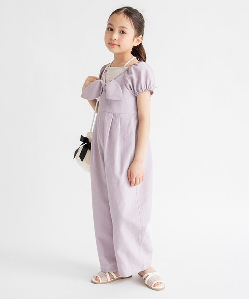 BRANSHES(ブランシェス)の「【プチレディ】シャンブレーサロペット(サロペット/オーバーオール・キッズ・サックスブルー/ラベンダー・130/120/100/110/140/90/150)」の12枚目の写真
