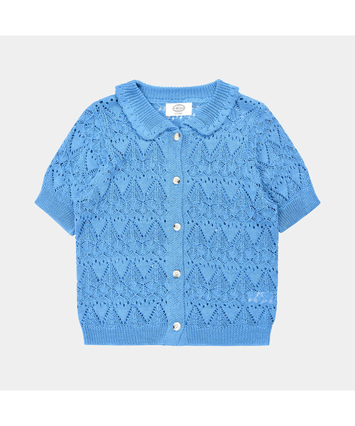 PIGMENT(ピグメント)の「クロップスカシカラガーディガン (ZYCD260102)(カーディガン/ボレロ・レディース・ブルー/ブラウン/アイボリー・FREE)」の3枚目の写真