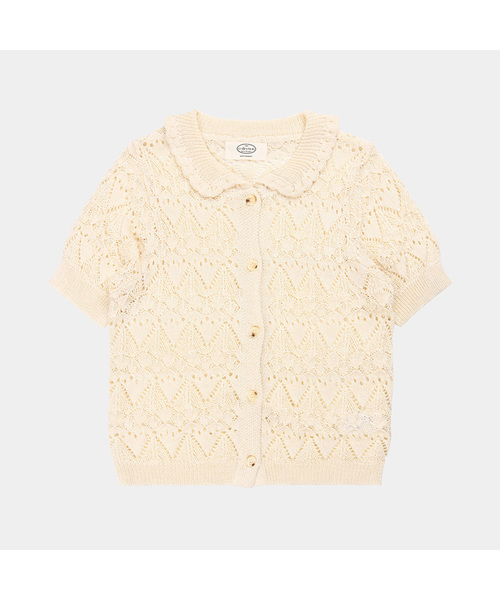 PIGMENT(ピグメント)の「クロップスカシカラガーディガン (ZYCD260102)(カーディガン/ボレロ・レディース・ブルー/ブラウン/アイボリー・FREE)」の2枚目の写真