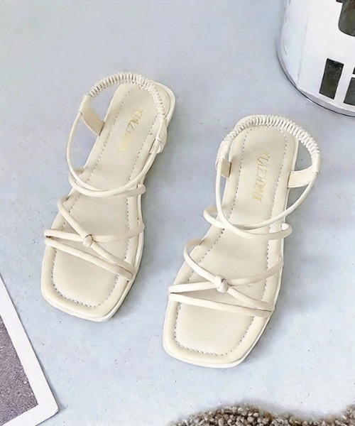 yuue' ( wear )(ユーイ)の「クロスストラップサンダル(サンダル・レディース・アイボリー/ブラック・23.5cm/24.5cm)」の12枚目の写真