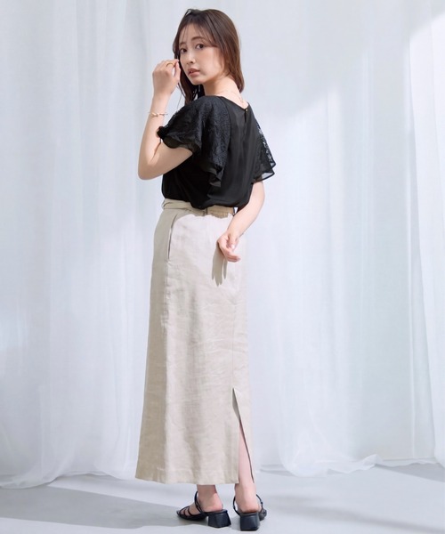 COHINA(コヒナ)の「レースレイヤードブラウス 【低身長・小柄女性】(シャツ/ブラウス・レディース・ブラック/オフホワイト/ブルー・ONE SIZE)」の20枚目の写真