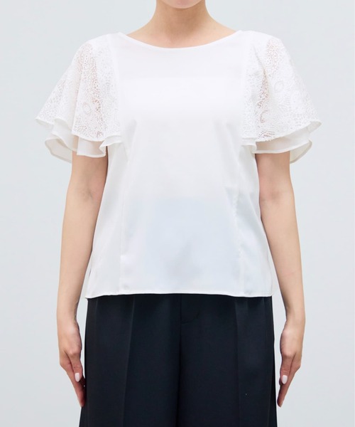 COHINA(コヒナ)の「レースレイヤードブラウス 【低身長・小柄女性】(シャツ/ブラウス・レディース・ブラック/オフホワイト/ブルー・ONE SIZE)」の13枚目の写真