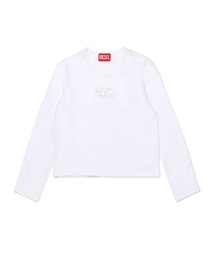 DIESEL（ディーゼル）Kids & Junior オーバルDブランドロゴ刺繍入り長袖Tシャツカットソー