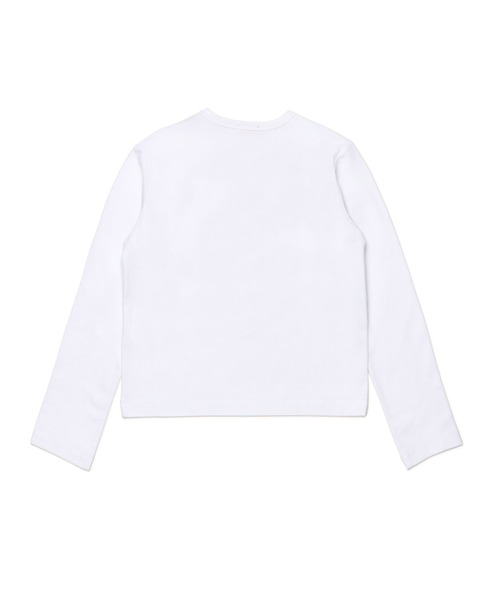 DIESEL KIDS(ディーゼルキッズ)の「DIESEL(ディーゼル)Kids & Junior オーバルDブランドロゴ刺繍入り長袖Tシャツカットソー(Tシャツ/カットソー・キッズ・ホワイト・4Y/6Y/8Y/10Y/12Y/16Y)」の2枚目の写真