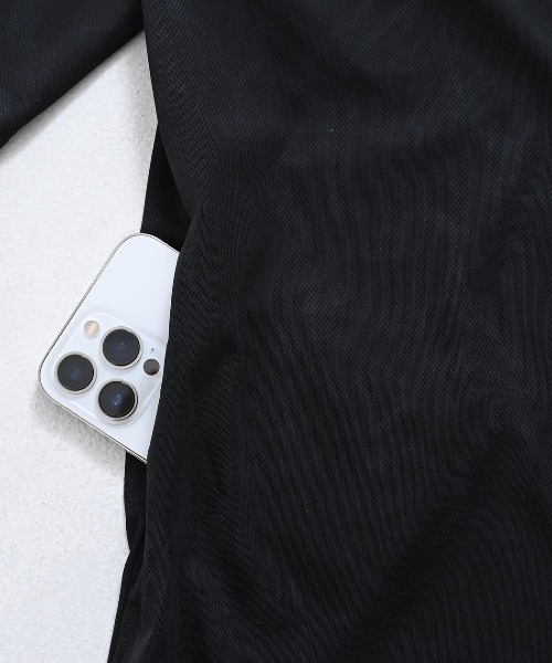 Bernings Sho(バーニングショー)の「『Bernings Sho/バーニングショー』スモーク柄ノーカラー7分袖カーディガン(カーディガン/ボレロ・メンズ・ブラック/ホワイト・XL/L/M)」の9枚目の写真