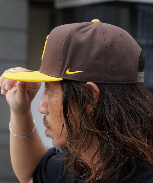 NIKE(ナイキ)の「NIKE/ナイキ DRI-FIT PRO CAP フラットバイザー ブランドロゴ 6Pパネル ベースボールキャップ メンズ 2026年夏(キャップ・メンズ・ブラウン/ブラック×ホワイト/ロイヤルブルー/ネイビー×ホワイト・M/L)」の8枚目の写真