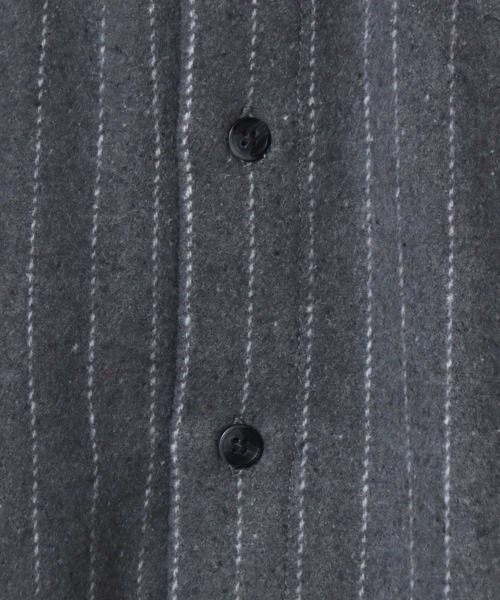ANPAS(アンパス)の「Flannel Ombre Check & Stripe Shirt / フランネル オンブレチェック&ストライプシャツ ワークシャツ 長袖 秋冬 ネルシャツ 起毛(シャツ/ブラウス・メンズ・チャコール/ネイビー/グレー系その他/ブラウン/ブラック系その他・L/XL/M)」の22枚目の写真