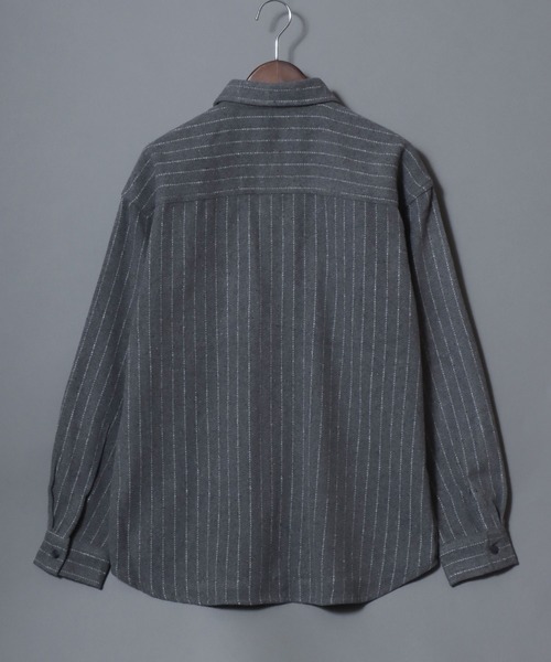 ANPAS(アンパス)の「Flannel Ombre Check & Stripe Shirt / フランネル オンブレチェック&ストライプシャツ ワークシャツ 長袖 秋冬 ネルシャツ 起毛(シャツ/ブラウス・メンズ・チャコール/ネイビー/グレー系その他/ブラウン/ブラック系その他・L/XL/M)」の10枚目の写真