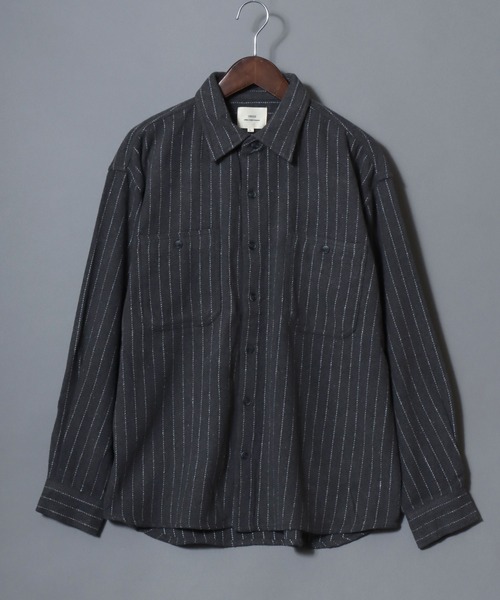 ANPAS(アンパス)の「Flannel Ombre Check & Stripe Shirt / フランネル オンブレチェック&ストライプシャツ ワークシャツ 長袖 秋冬 ネルシャツ 起毛(シャツ/ブラウス・メンズ・チャコール/ネイビー/グレー系その他/ブラウン/ブラック系その他・L/XL/M)」の6枚目の写真