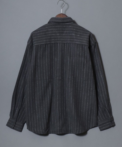 ANPAS(アンパス)の「Flannel Ombre Check & Stripe Shirt / フランネル オンブレチェック&ストライプシャツ ワークシャツ 長袖 秋冬 ネルシャツ 起毛(シャツ/ブラウス・メンズ・チャコール/ネイビー/グレー系その他/ブラウン/ブラック系その他・L/XL/M)」の7枚目の写真