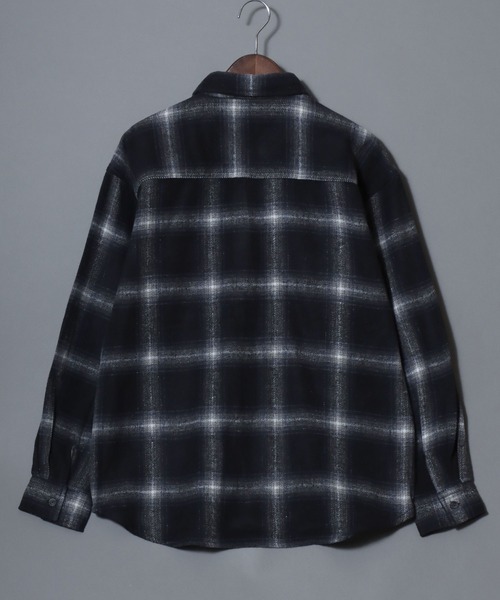 ANPAS(アンパス)の「Flannel Ombre Check & Stripe Shirt / フランネル オンブレチェック&ストライプシャツ ワークシャツ 長袖 秋冬 ネルシャツ 起毛(シャツ/ブラウス・メンズ・チャコール/ネイビー/グレー系その他/ブラウン/ブラック系その他・L/XL/M)」の19枚目の写真