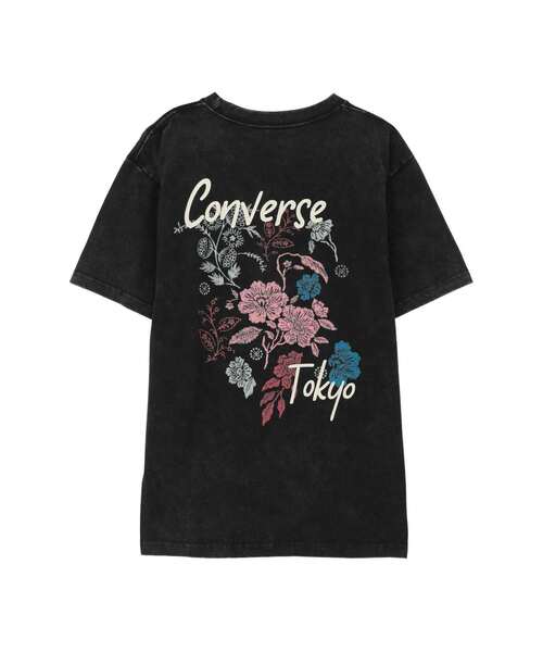 CONVERSE（コンバース）の「FLOWER BACK PRINT T-SHIRT（Tシャツ/カットソー・レディース・ホワイト/ブラック/サックスブルー・MEDIUM/SMALL）」の7枚目の写真