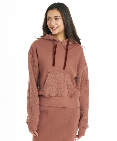 BILLABONG（ビラボン）の「BILLABONG/ビラボン ニットパーカー BG014023（パーカー・レディース・ブラック/アイボリー/ブラウン・M/L）」の3枚目の写真