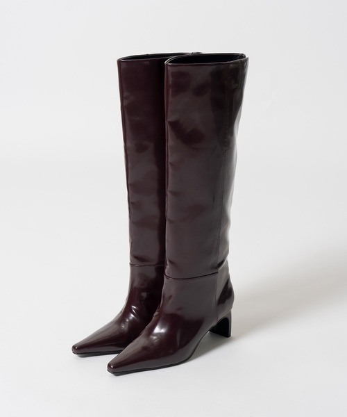 PRANK PROJECT(プランクプロジェクト)の「【2026Autumn Pre-Order】ワイドロングブーツ / Wide Long Boots(ブーツ・レディース・ブラック/マルチ/ボルドー・38/37/36)」の2枚目の写真