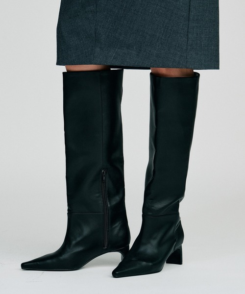 PRANK PROJECT(プランクプロジェクト)の「【2026Autumn Pre-Order】ワイドロングブーツ / Wide Long Boots(ブーツ・レディース・ブラック/マルチ/ボルドー・38/37/36)」の1枚目の写真