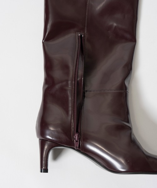 PRANK PROJECT(プランクプロジェクト)の「【2026Autumn Pre-Order】ワイドロングブーツ / Wide Long Boots(ブーツ・レディース・ブラック/マルチ/ボルドー・38/37/36)」の19枚目の写真