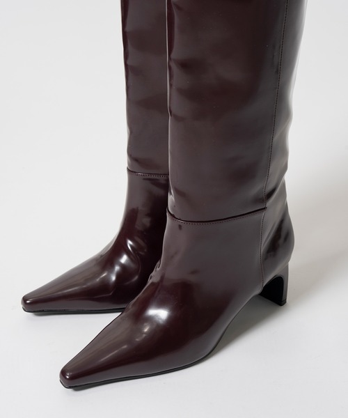 PRANK PROJECT(プランクプロジェクト)の「【2026Autumn Pre-Order】ワイドロングブーツ / Wide Long Boots(ブーツ・レディース・ブラック/マルチ/ボルドー・38/37/36)」の20枚目の写真