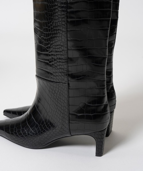 PRANK PROJECT(プランクプロジェクト)の「【2026Autumn Pre-Order】ワイドロングブーツ / Wide Long Boots(ブーツ・レディース・ブラック/マルチ/ボルドー・38/37/36)」の15枚目の写真