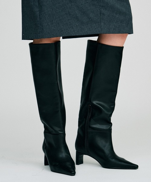 PRANK PROJECT(プランクプロジェクト)の「【2026Autumn Pre-Order】ワイドロングブーツ / Wide Long Boots(ブーツ・レディース・ブラック/マルチ/ボルドー・38/37/36)」の11枚目の写真
