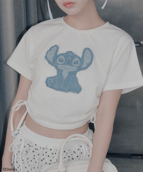 OLIVE des OLIVE(オリーブデオリーブ)の「Stitch ドロストTシャツ(Tシャツ/カットソー・レディース・オフホワイト・FREE)」の5枚目の写真