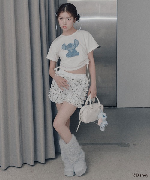 OLIVE des OLIVE(オリーブデオリーブ)の「Stitch ドロストTシャツ(Tシャツ/カットソー・レディース・オフホワイト・FREE)」の9枚目の写真