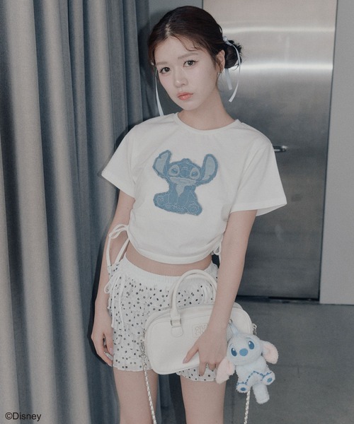 OLIVE des OLIVE(オリーブデオリーブ)の「Stitch ドロストTシャツ(Tシャツ/カットソー・レディース・オフホワイト・FREE)」の13枚目の写真