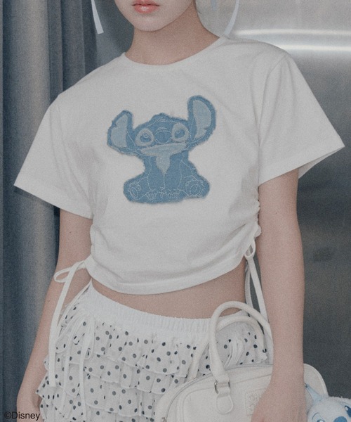 OLIVE des OLIVE(オリーブデオリーブ)の「Stitch ドロストTシャツ(Tシャツ/カットソー・レディース・オフホワイト・FREE)」の4枚目の写真