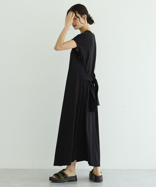 GARAGE OF GOOD CLOTHING(ガレージオブグッドクロージング)の「【日本製】ネックスラッシュ2wayカットドレス(ワンピース・レディース・グレー/ブラック・FREE)」の12枚目の写真