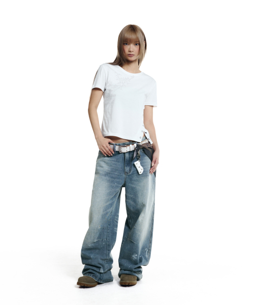 AAKAM(アーカム)の「Snap Gothic Half Top (White)(Tシャツ/カットソー・レディース・その他・1/2)」の6枚目の写真