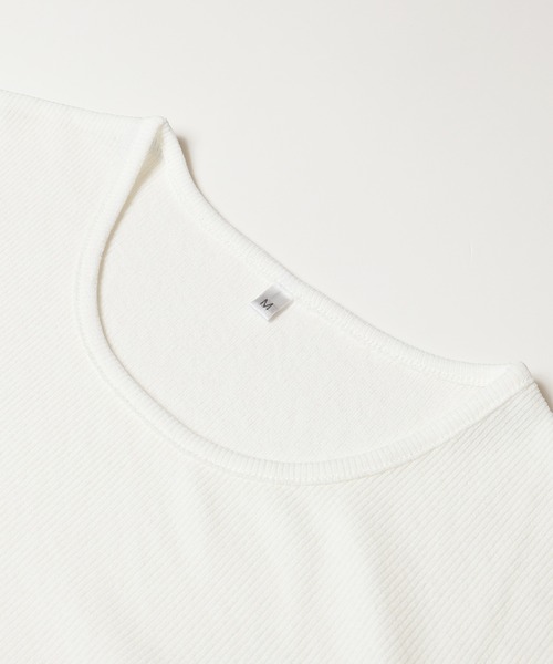 coca(coca)(コカ)の「シアーテレコ長袖クルーネックトップス(Tシャツ/カットソー・レディース・グレー/ピンク/ホワイト/ブルー・L/M/S)」の18枚目の写真