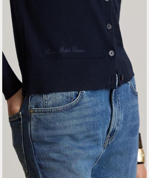 LAUREN RALPH LAUREN（ローレン ラルフ ローレン）の「コットンモダール Vネック カーディガン（カーディガン/ボレロ・レディース・ネイビー系1・S/M/L/XS）」の5枚目の写真