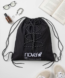 SlashDate（スラッシュデイト）の「【82】【nova】別注 ドローコード レースアップ ナップザック/カモフラ/ドット/ブラック/ユニセックス（バックパック/リュック）」