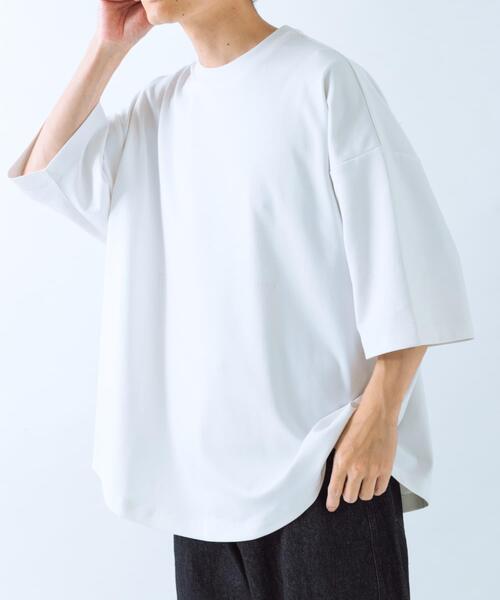 ITEMS URBANRESEARCH(アイテムズ アーバンリサーチ)の「ワイドフィットショートスリーブポンチTシャツ(Tシャツ/カットソー・メンズ・ホワイト/ブラック/チャコールグレー・MEDIUM/LARGE)」の2枚目の写真