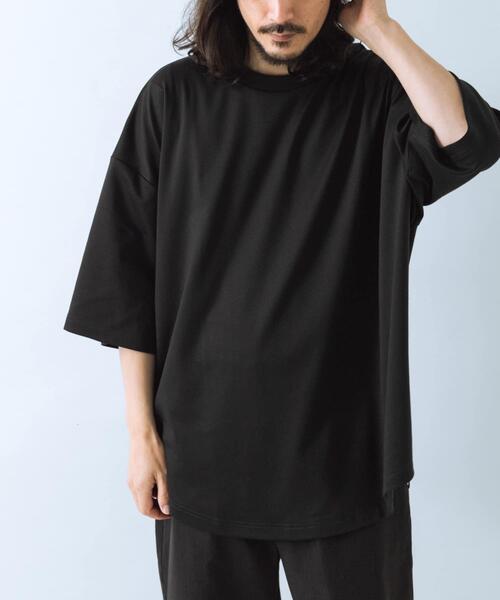 ITEMS URBANRESEARCH(アイテムズ アーバンリサーチ)の「ワイドフィットショートスリーブポンチTシャツ(Tシャツ/カットソー・メンズ・ホワイト/ブラック/チャコールグレー・MEDIUM/LARGE)」の1枚目の写真