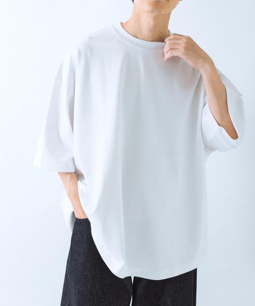 ITEMS URBANRESEARCH(アイテムズ アーバンリサーチ)の「ワイドフィットショートスリーブポンチTシャツ(Tシャツ/カットソー・メンズ・ホワイト/ブラック/チャコールグレー・MEDIUM/LARGE)」の6枚目の写真