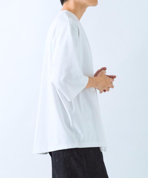 ITEMS URBANRESEARCH(アイテムズ アーバンリサーチ)の「ワイドフィットショートスリーブポンチTシャツ(Tシャツ/カットソー・メンズ・ホワイト/ブラック/チャコールグレー・MEDIUM/LARGE)」の8枚目の写真