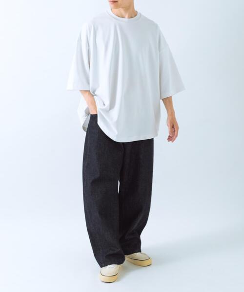 ITEMS URBANRESEARCH(アイテムズ アーバンリサーチ)の「ワイドフィットショートスリーブポンチTシャツ(Tシャツ/カットソー・メンズ・ホワイト/ブラック/チャコールグレー・MEDIUM/LARGE)」の9枚目の写真