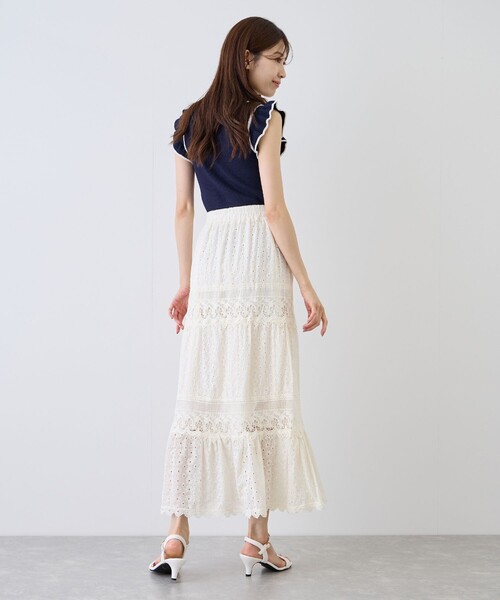 Jayro(ジャイロ)の「刺繍レーススカート(スカート・レディース・オフホワイト/ホワイト系その他/ブラック・M)」の19枚目の写真