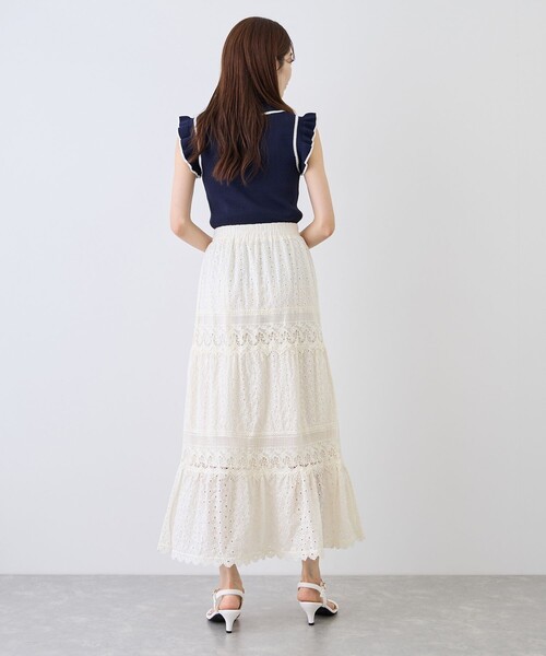Jayro(ジャイロ)の「刺繍レーススカート(スカート・レディース・オフホワイト/ホワイト系その他/ブラック・M)」の22枚目の写真