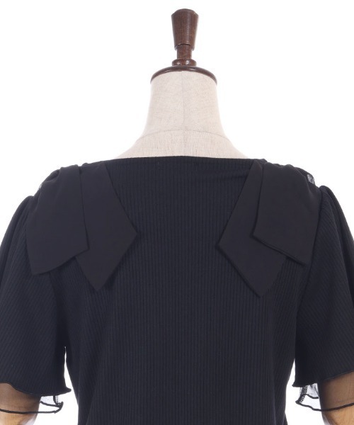 axes femme（アクシーズファム）の「肩リボンリブＰＯ（Tシャツ/カットソー・レディース・サックスブルー/ブラック/ホワイト・FREE）」の19枚目の写真