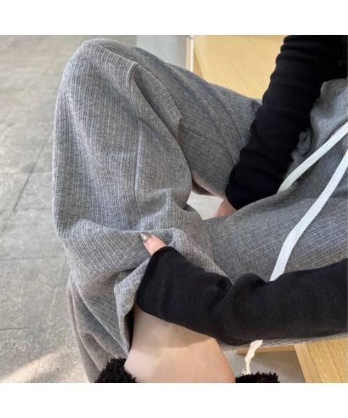 Carpe Diem(カルペディエム)の「裏起毛リブワイドパンツ(その他パンツ・レディース・グレー/ブラック/オフホワイト/グレイッシュベージュ・M/L)」の8枚目の写真