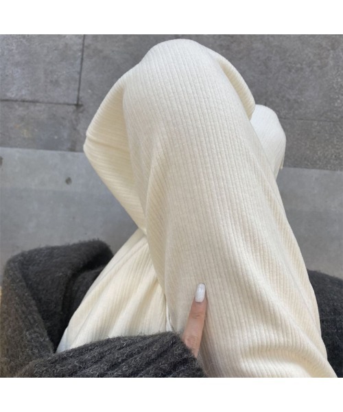 Carpe Diem(カルペディエム)の「裏起毛リブワイドパンツ(その他パンツ・レディース・グレー/ブラック/オフホワイト/グレイッシュベージュ・M/L)」の12枚目の写真