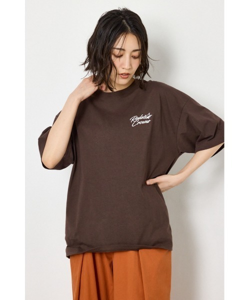RODEO CROWNS WIDE BOWL（ロデオクラウンズワイドボウル）の「アップリケクラウンロゴTシャツ（Tシャツ/カットソー・レディース・ライトピンク/ブラック/ブラウン/オフホワイト・FREE）」の20枚目の写真