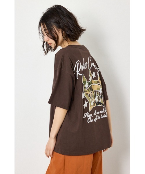 RODEO CROWNS WIDE BOWL（ロデオクラウンズワイドボウル）の「アップリケクラウンロゴTシャツ（Tシャツ/カットソー・レディース・ライトピンク/ブラック/ブラウン/オフホワイト・FREE）」の21枚目の写真