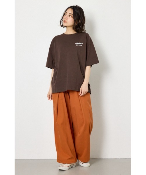 RODEO CROWNS WIDE BOWL（ロデオクラウンズワイドボウル）の「アップリケクラウンロゴTシャツ（Tシャツ/カットソー・レディース・ライトピンク/ブラック/ブラウン/オフホワイト・FREE）」の22枚目の写真