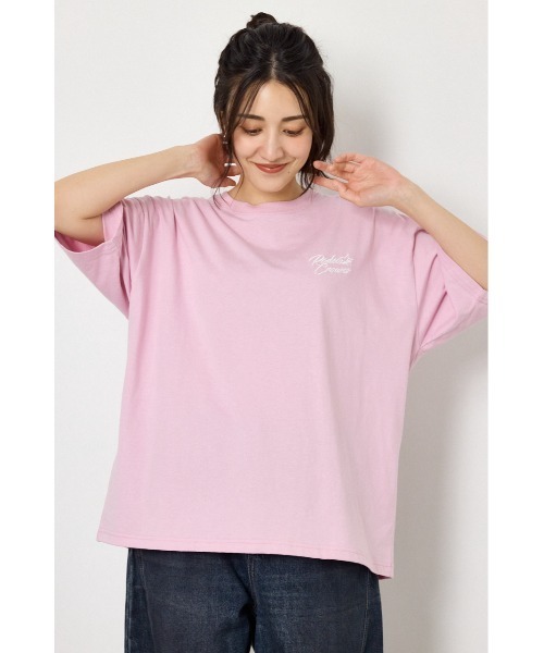 RODEO CROWNS WIDE BOWL（ロデオクラウンズワイドボウル）の「アップリケクラウンロゴTシャツ（Tシャツ/カットソー・レディース・ライトピンク/ブラック/ブラウン/オフホワイト・FREE）」の7枚目の写真